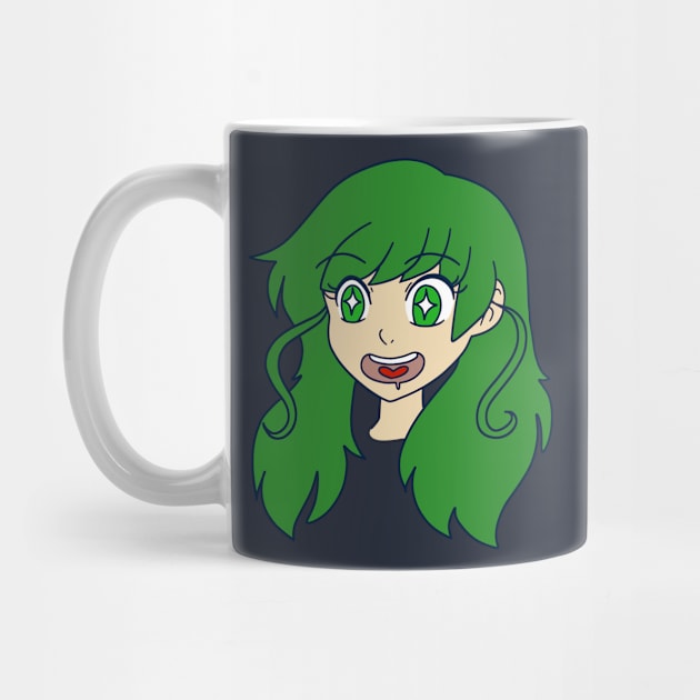 Happy Green Haired Girl by saradaboru